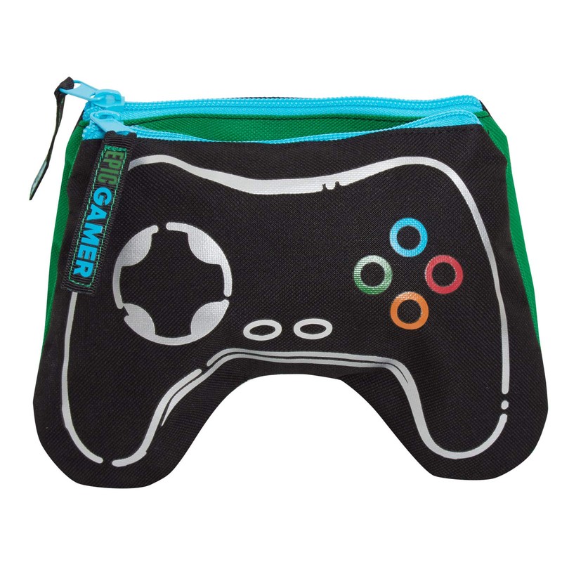 Epic Gamer 3D Gaming Controller Pencil Case Kids Large Double