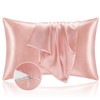 BEDELITE Satin Pillowcase with Zipper 2 Pack, Coral Pillow Cases