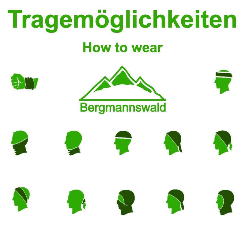 Bergmannswald® Multifunctional Scarf Seamless (Pack of 1, Designer)