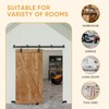 JUBEST 6.6FT Box Rail Exterior Barn Door Hardware Kit, Heavy-Duty