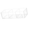 Transparent Acrylic Make-up Organizer Box, 3 Compartments, Ideal for the