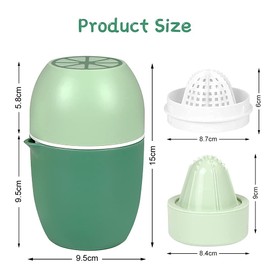 Lemon Squeezer, Manual Juicer in Lemon Shape, Lime Squeezer Citrus Juicer with Two Pressing Options, Fruit Press for Lemons/Limes/Apples/Citrus/Grapfruit - Green