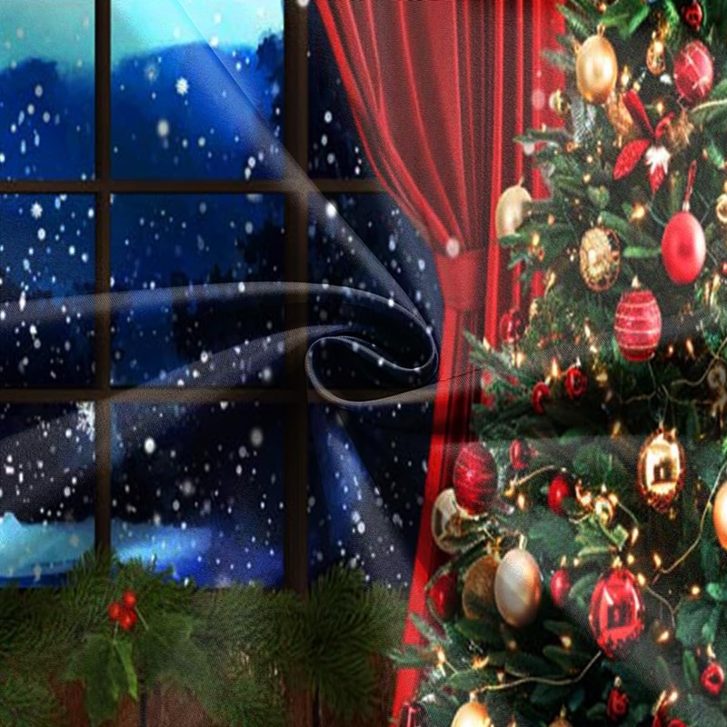 CapiSco Merry Christmas Backdrop for Red Christmas Party Decorations, Red