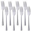 TEAHAHA 8 Piece Dinner Fork Set, Stainless Steel Fork Set，