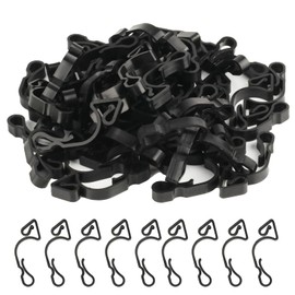 50 Pcs Giant Gutter Hooks for Outdoor Lights Black, Weatherproof Xmas Lights Gutter Hooks for Hanging Fairy Lights Outdoor Rope Lights String Lights Christmas Lights Gutter Clips