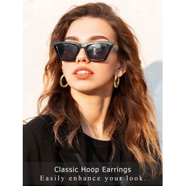 Gold Hoop Earrings Hypoallergenic 30mm Comfy Cute Small Round Earrings Women Teen Girls
