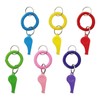 BLEMO Plastic Whistle with Bracelet Keychain, Loud Clear Sound, Multicolored,