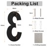 Brushed Modern Stainless Steel House Number 152 mm High Black