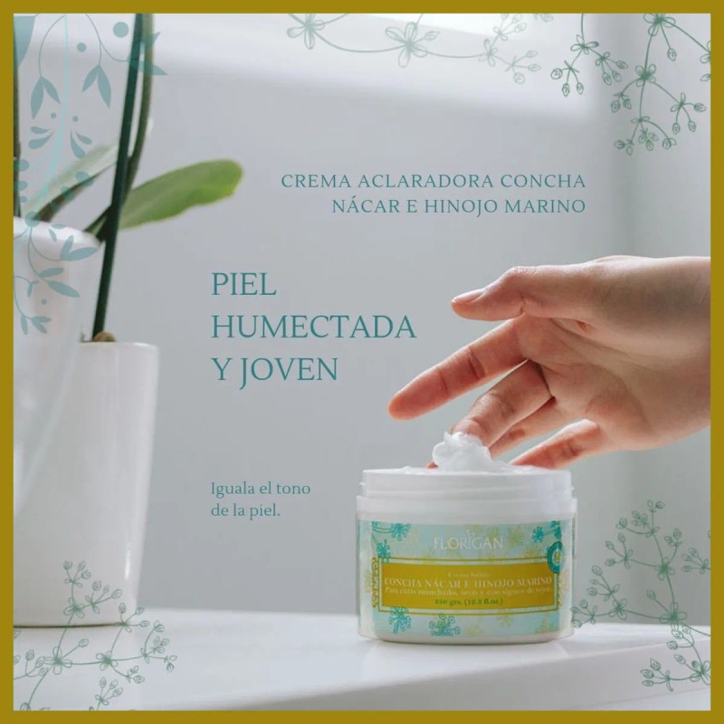 Crema Aclaradora Concha Nacar E Hinojo Marino Florigan® 350g Mixta