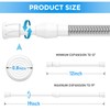 QINGYUN 4 Pack Small Tension Rod 12 to 19 Inch