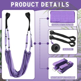 Yoga Straps Leg Stretcher Stretching Band, Aerial Yoga Towel, Yoga Towel for Hanging, Yoga Straps for Stretching, Aerial Yoga Hammock, Yoga Band for Yoga, Ballet, Pilates, Gymnastics, Mobility