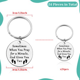 24PCS Mother of Twins Gift Expecting Parents Gift First Time Daddy Gift Baby Announcement Gifts for New Mom Dad Soon to Be Parent Gift Mommy to Be Gift Hospital Delivery Gift Baby Gender Reveal Gift
