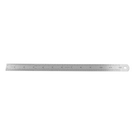 Socobeta Regla de 30 Cm, Regla de Metal de Acero Inoxidable con Escala Transparente y Pintura Empotrada, 2 Unidades de Medida para Dibujar y Medir