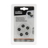 WRC 73249 Valve Caps, Aluminium, Black, Set of 5