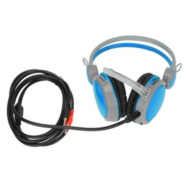 Gaming Headset Noise Cancelling Stereo Ergonomic Wired Computer Game Headphone with Microphone for PC Blue