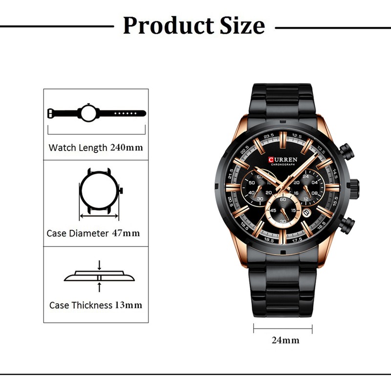 CURREN 8355 Luxury Classic Business Quartz Men Watch 3ATM Waterproof
