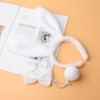 UUYYEO 3 Pcs Easter Bunny Ears and Tail Set Rabbit