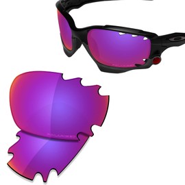 Saucer Premium Replacement Lenses for Oakley Jawbone Vented Racing Jacket Sunglasses, High Defense - Midnight Sun Polarised