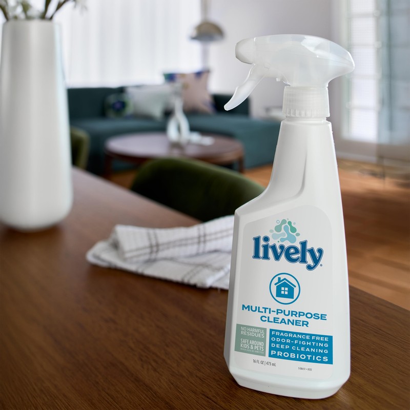 Lively Multi-Purpose Cleaner Bundle (2 Pack), Fragrance-Free, Biodegradable Formula