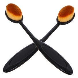 Ipetboom 2pcs Oval Nail Dust Remover Brush Soft Bristles Makeup Art Dust Brush for Manicure Nail Art Remover Tool