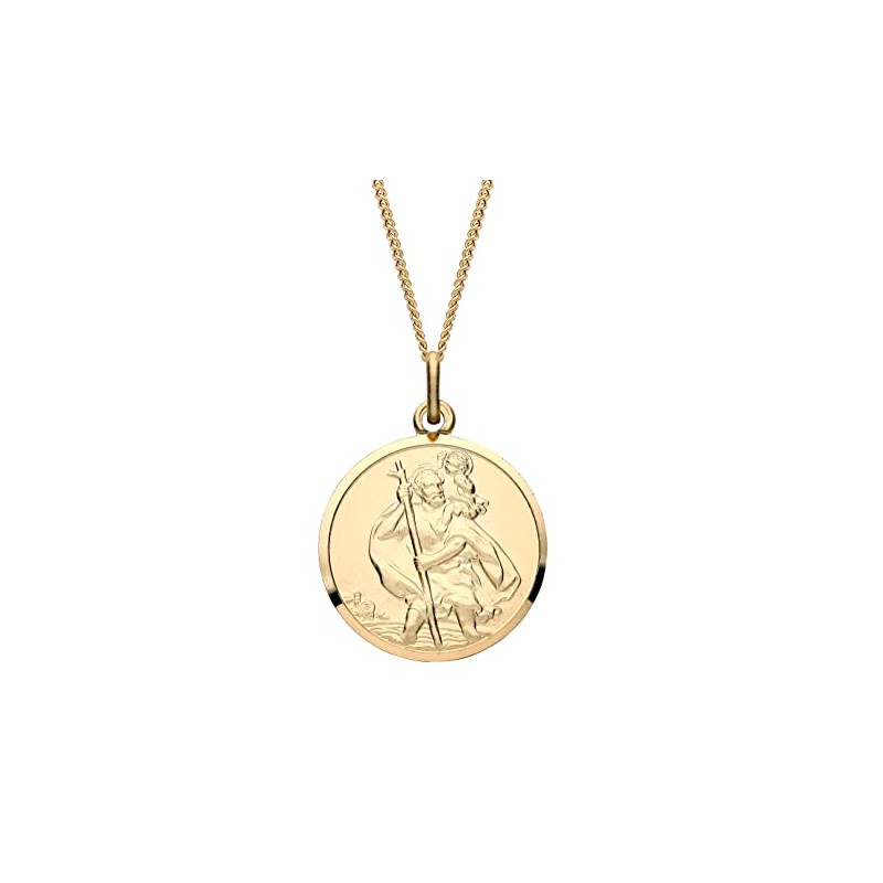 Old English Jewellers 9ct Yellow Gold on Silver ST CHRISTOPHER