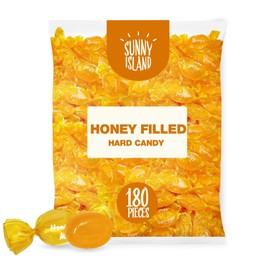 Honey Filled Hard Candy | 2-Pound Bag | About 180 Pieces | Soothing Throat Drops | Individually Wrapped