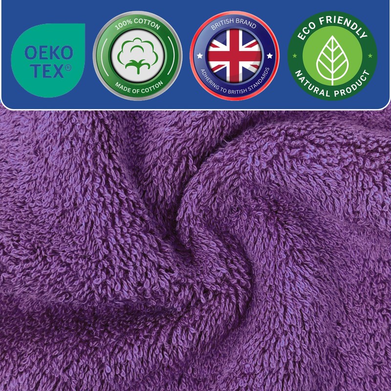 Towelogy Premium Face Cloths 100% Combed Cotton Fade Resistant 33x33cm