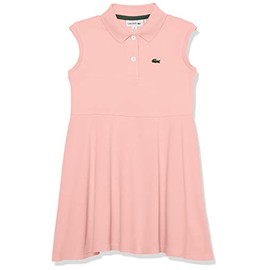 Lacoste Girl's Sleeveless Polo Dress with Skirt Pleating, EJ5297-KF9-2YR
