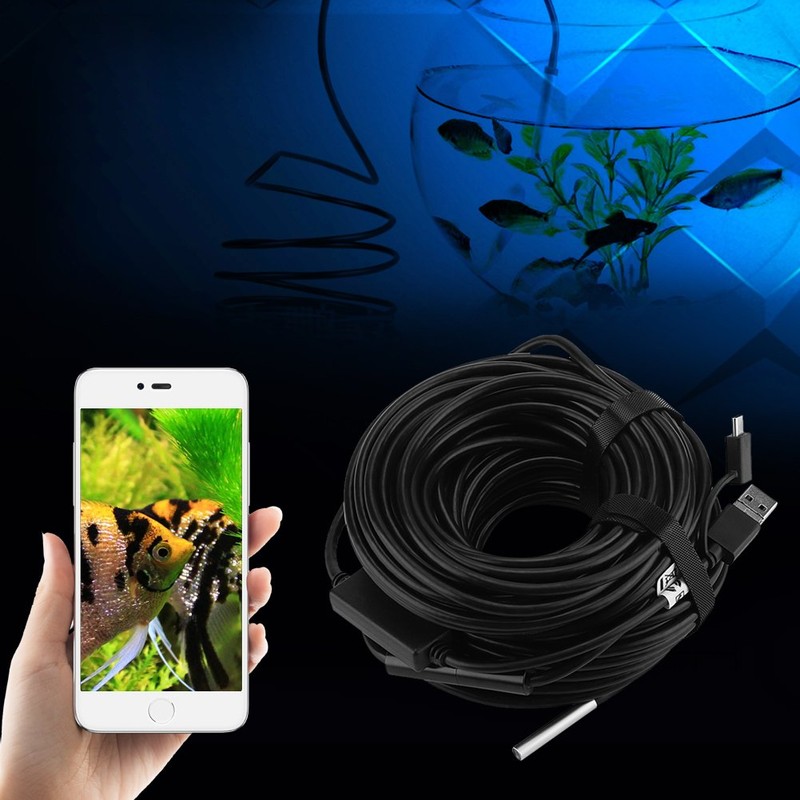 20-Meter USB Endoscope, 5.5mm Borescope with 720P IP67 Waterproof Camera