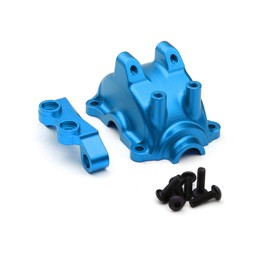 XBERSTAR RC Differential Cover for Tamiya TT02 TT-02 1/10 RC Differential Cover Front Rear Aluminum Gear Cover Arm Code Holder Upgrade Parts (Blue)