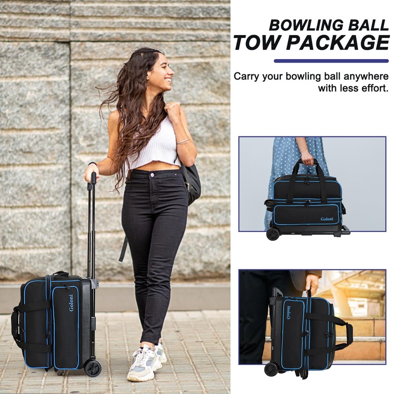 Goloni Double Roller 2 two bowling ball bag with wheels