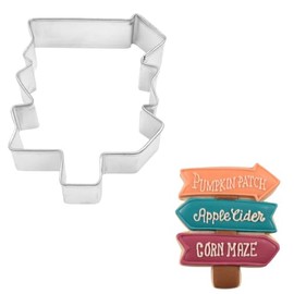 R&M Which Way Sign, Directional Sign, Camping Sign Cookie Cutter, 3' Silver