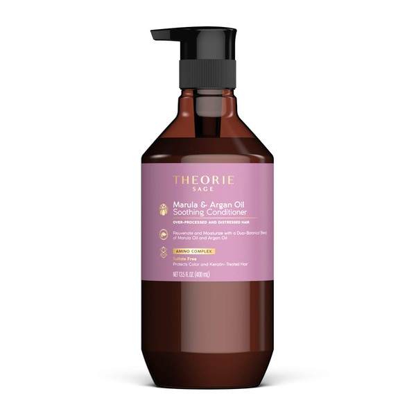 Theorie: Sage - Marula & Argan Oil - Soothing Conditioner - Rejuvenate and Moisturize – For Over-Processed and Distressed Hair - Protects Color & Keratin Treated Hair, 400mL