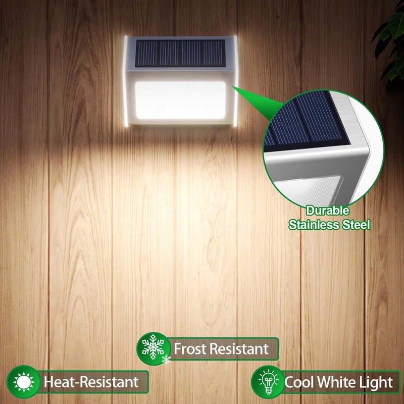 JSOT Outdoor Solar Lights - Solar Powered Deck Lights Waterproof