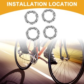 Partuto 4 Pcs Universal Bicycle Ball Bearings - Steel Silver Tone