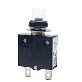 1pc KUOYUH 98 Series 125/250VAC 32VDC 50/60Hz Push Button Manual Reset Thermal Overload Circuit Breaker with Transparent Waterproof Dust Cap 3-70A (12A 1pc)