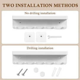 Operitacx Medal Hanger Display, Wall-Mounted Trophy Shelf with Hooks Medal Holder for Wall, Trophy and Medal Display Shelf for Trophy And Medal Display