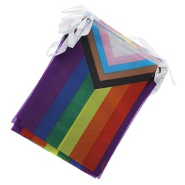 FUNOMOCYA Pride Ornament Rainbow Hanging Banner String Flag Bunting Banner for Party Events