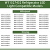 W11527432 Light Replacement for Whirlpool Maytag Amana Fridge Refrigerator W11101384