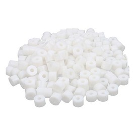 XJS Round Plastic Non-Threaded Column Standoff Support Spacer Washer White 100 Pcs (12x10mm)