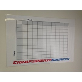 Reusable Super Football 100 Squares Dry Erase Office Pool 24x36