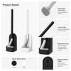Wall-Mounted Toilet Brush with Base – Soft Rubber Cleaning Head