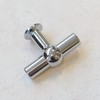 Polished Chrome T-Bar Handle for Kitchen Cabinets | 14mm Diameter