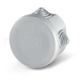 Poly Pool PP8210 Junction Box, Round, Wall Mounted, Inner Dimensions Diameter 65 x 40 mm, Grey