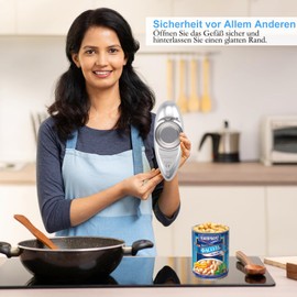 DAWRIS Can Opener Electric Jar Opener Electric Can Opener Test Winner for Seniors Electric Can Opener Automatic 360° Rotation & Stop Helps Arthritis Elderly Cooks