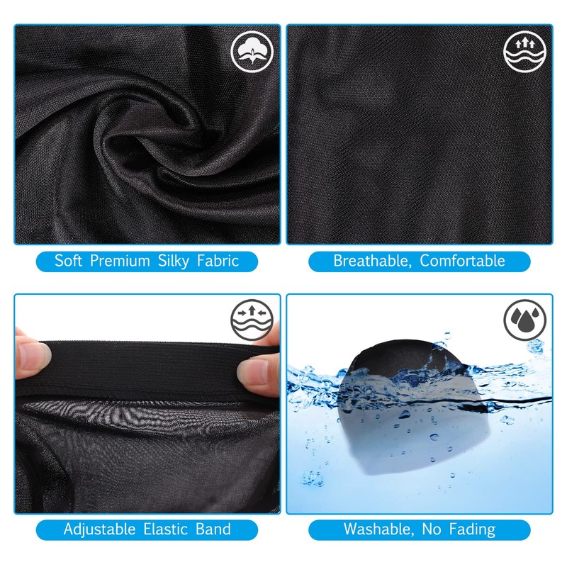 Molain 2Pcs Silky Stocking Wave Cap & Skullies - Deluxe