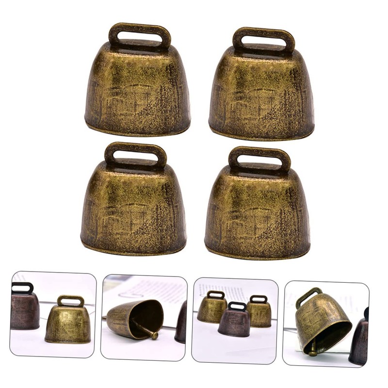 Levemolo DIY Farming Accessories 4pcs Cattle Bells Motif Sheep Bell