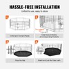 VEVOR Foldable Metal Dog Exercise Pen, Pet Playpen Dog Fence