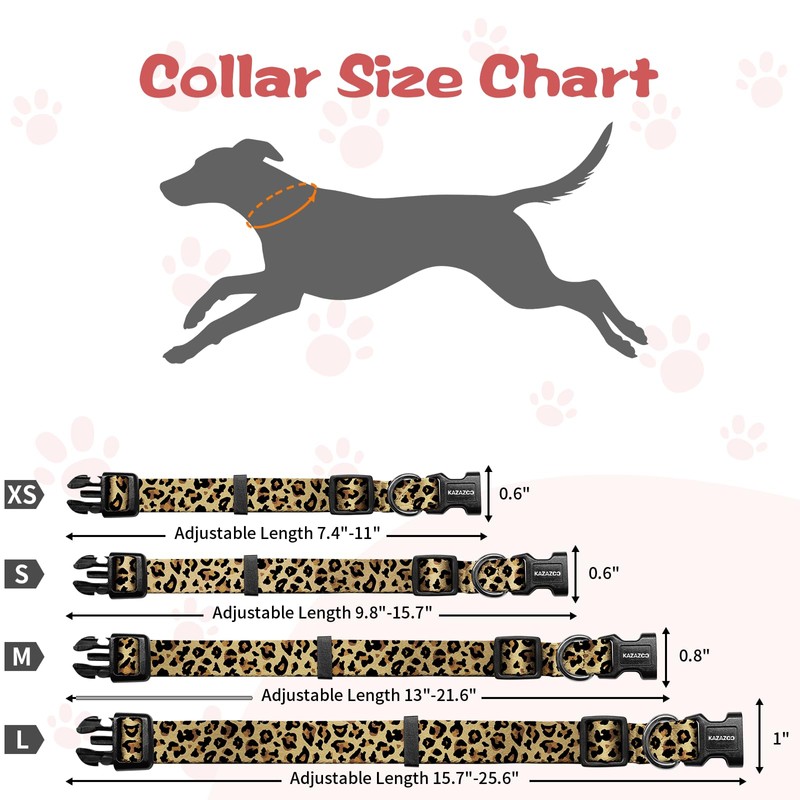 Kazazoo Dog Collar Cute and Soft Nylon Puppy Collar for