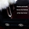 AOGELAN Fluffy Sheepskin Car Seat Cover, Fuzzy Long Wool Front